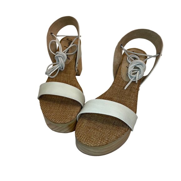 Free People Aurora Wrap Clog Sandal White US 11/ EU 41 - Picture 2 of 12